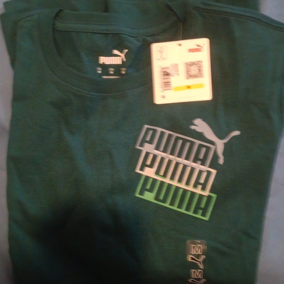 Meet your Posher, Meredith puma pink and green t shirt short sleeve with tags ad - Picture 2 of 6